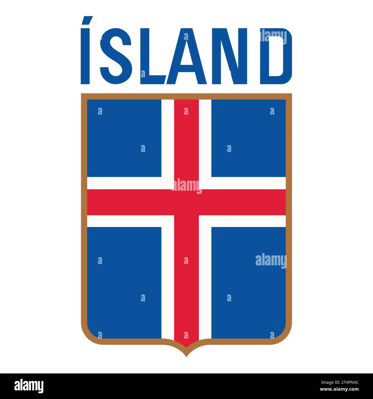 Style Viking. Drapeau islandais vintage et inscription Islande Illustration de Vecteur