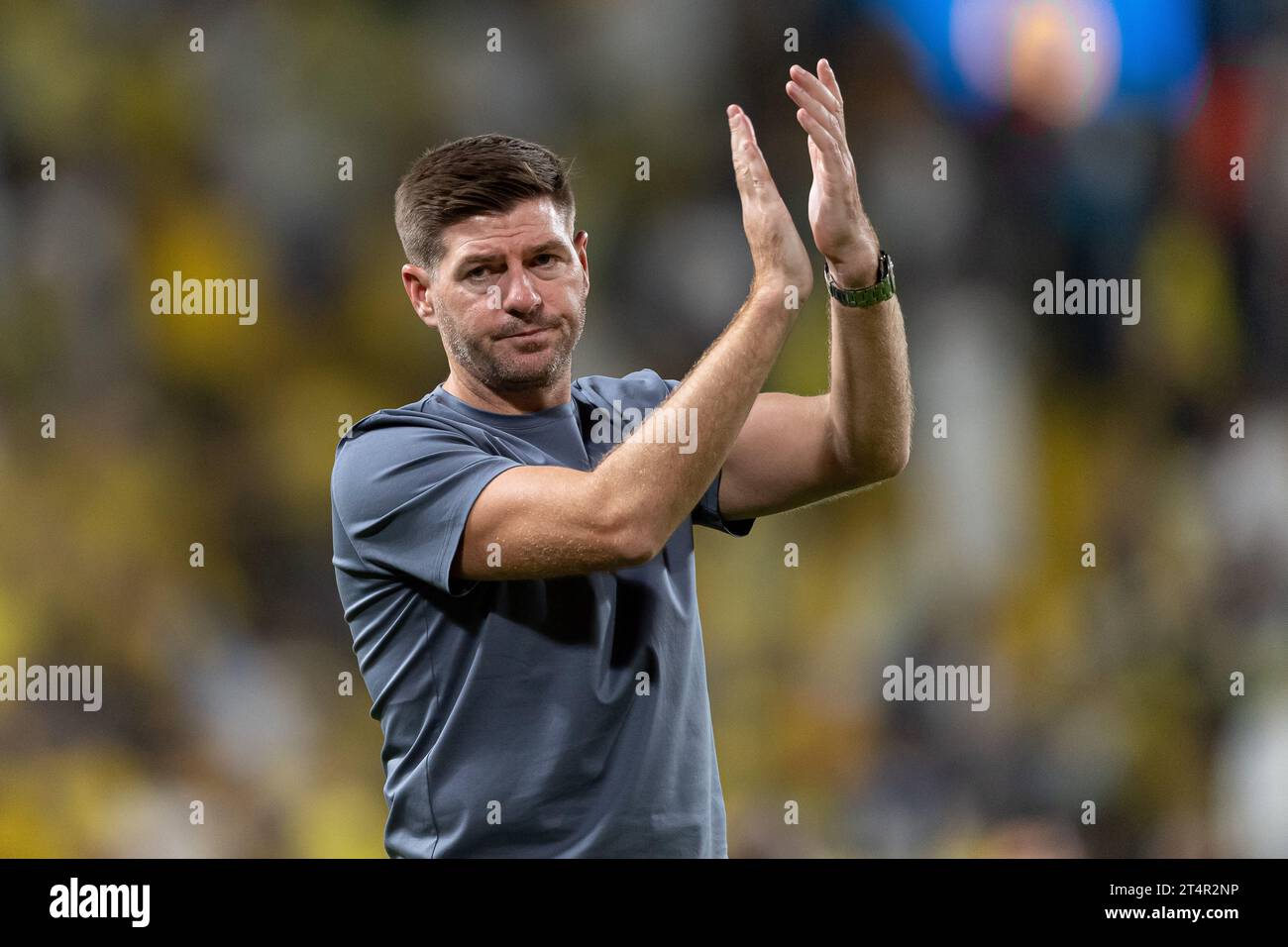 Steven Gerrard, entraîneur-chef d'Al Ettifaq FC lors de leur 16e manche de la SAFF Saudi Arabia KingÕs Cup 2023-24 match entre Al Nassr FC et Al Ettifaq FC au Al Awwal Park Stadium le 31 octobre 2023 à Riyad, en Arabie saoudite. Photo de Victor Fraile / Power Sport Images Banque D'Images