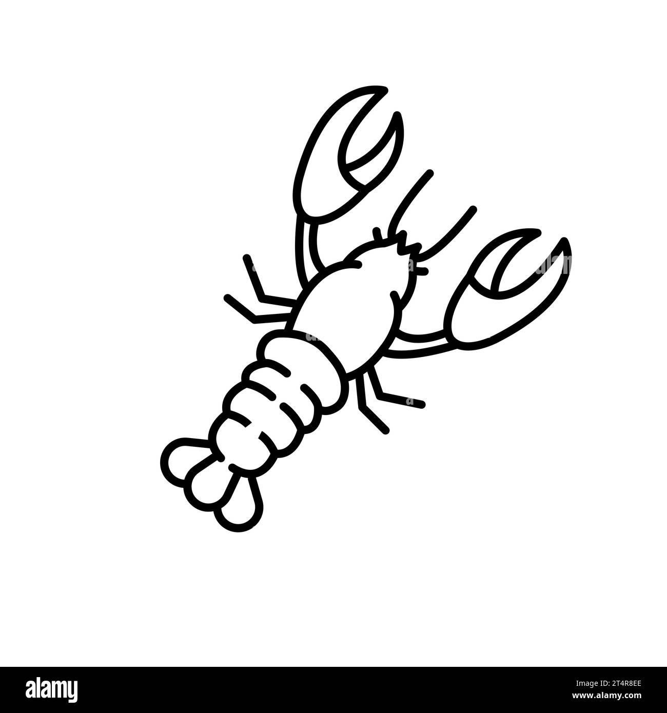 Icône vectorielle de homard, symbole de fruits de mer. Illustration vectorielle plate simple et moderne pour site Web ou application mobile Illustration de Vecteur