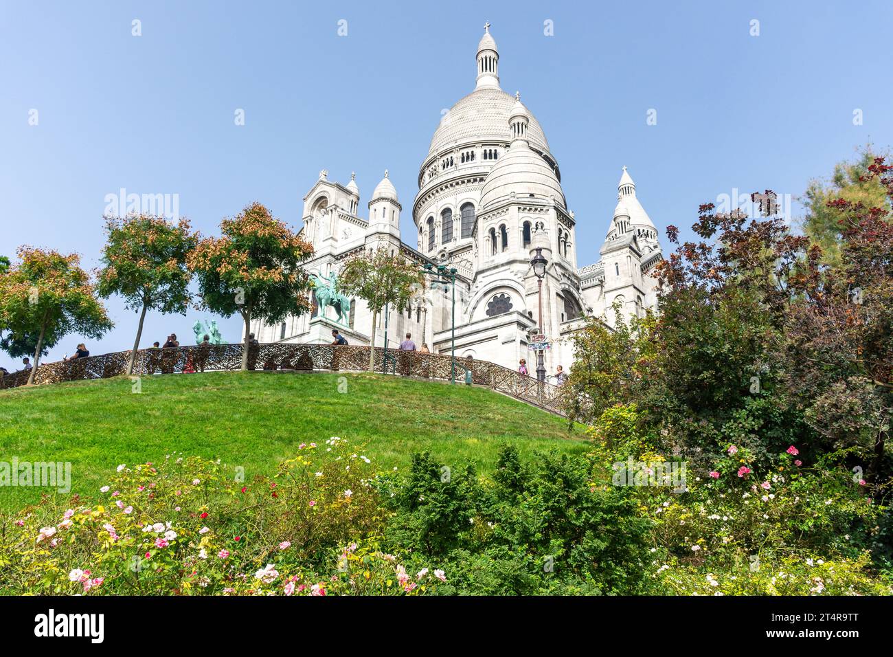 Basilique du Sacré-Cœur Cœur, rue du Chevalier de la barre, Montmartre, Paris, Île-de-France, France Banque D'Images