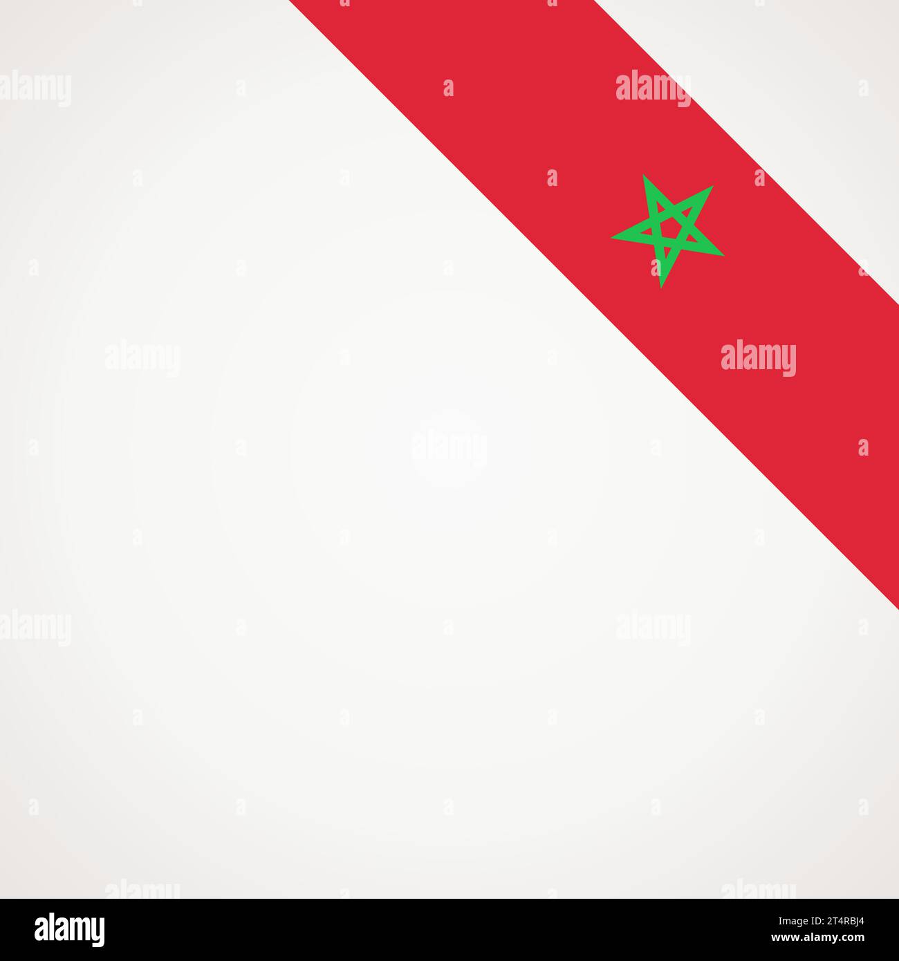 Drapeau ruban incliné d'angle du Maroc pour une aera en haut à droite d'une page. Illustration de Vecteur