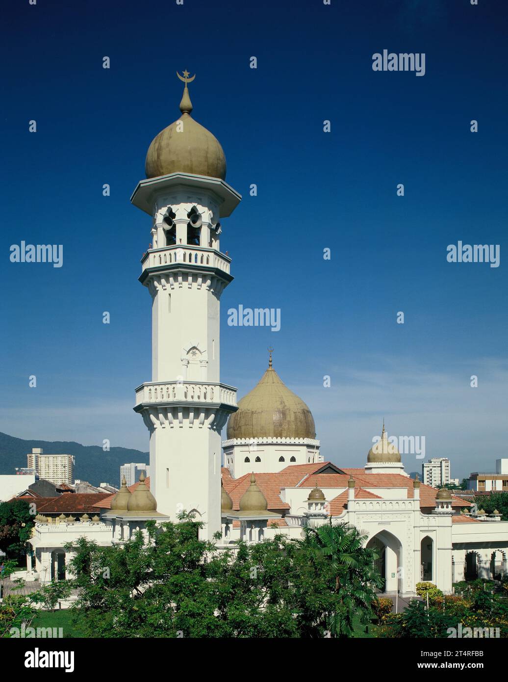 Malaisie. Penang. George Town. Mosquée Kapitan Keling. Banque D'Images
