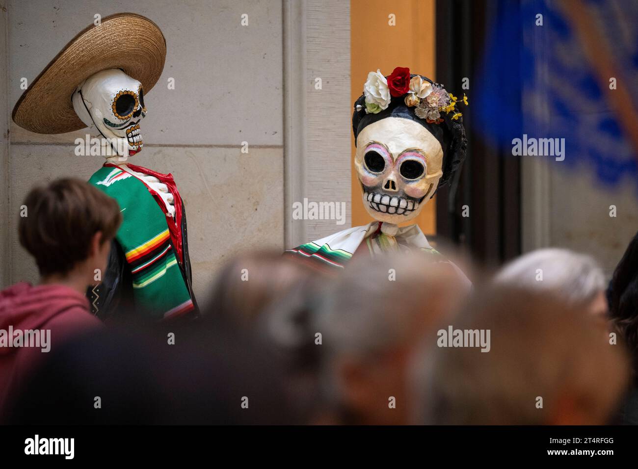 Halloween Mexicain Zombie Sucre Crâne Jour De The Dead Masque Déguisement  Neuf