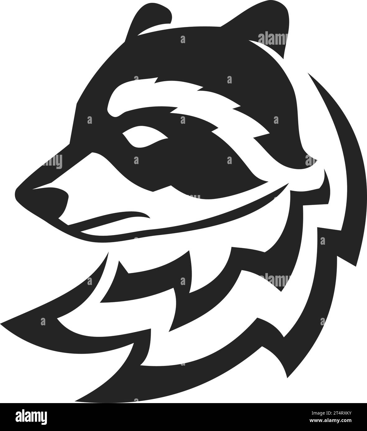 Modèle de logo de raton laveur isolé. Identité de marque. Icône graphique vectoriel abstrait Illustration de Vecteur