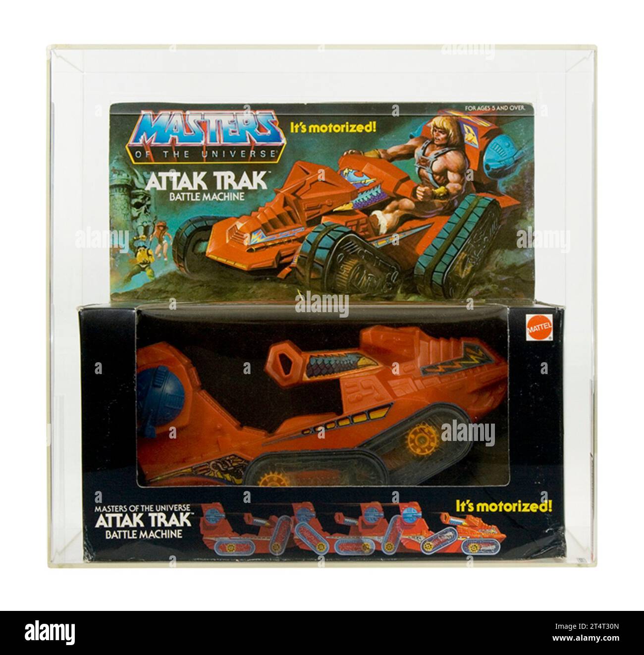 1983 Mattel Masters of the Universe Series 2 Boxed Attak Trak AFA 80-Y près de Mint Banque D'Images