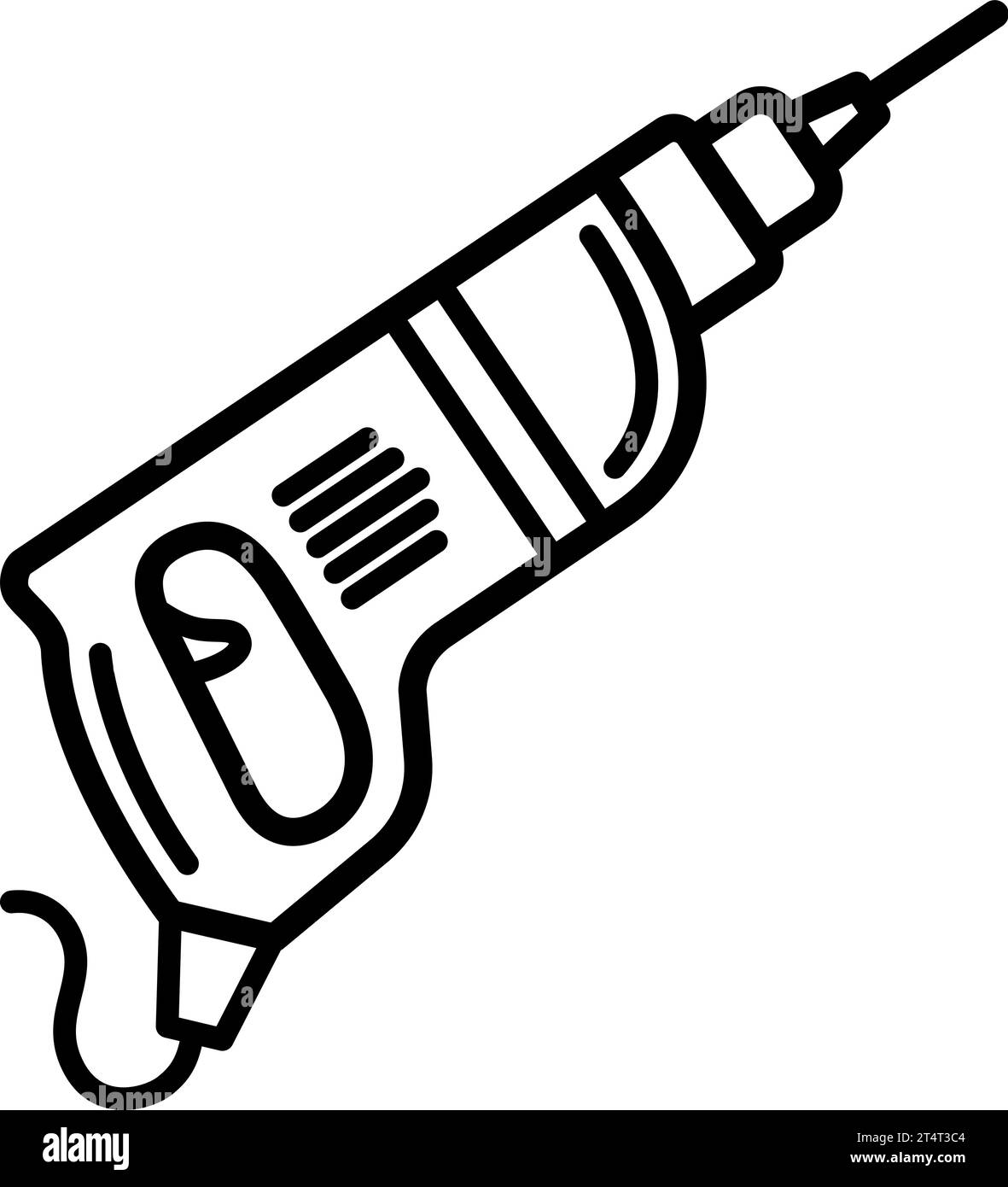 Icône linéaire de perceuse électrique pour la conception de bande Illustration de Vecteur