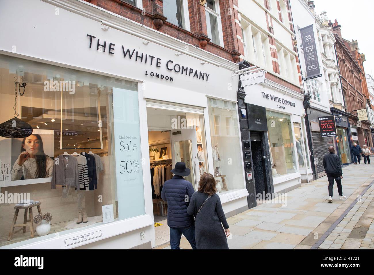 The White Company London magasin de détail à King Street Manchester vendant gamme de maisons, meubles et vêtements, Angleterre, Royaume-Uni, 2023 Banque D'Images