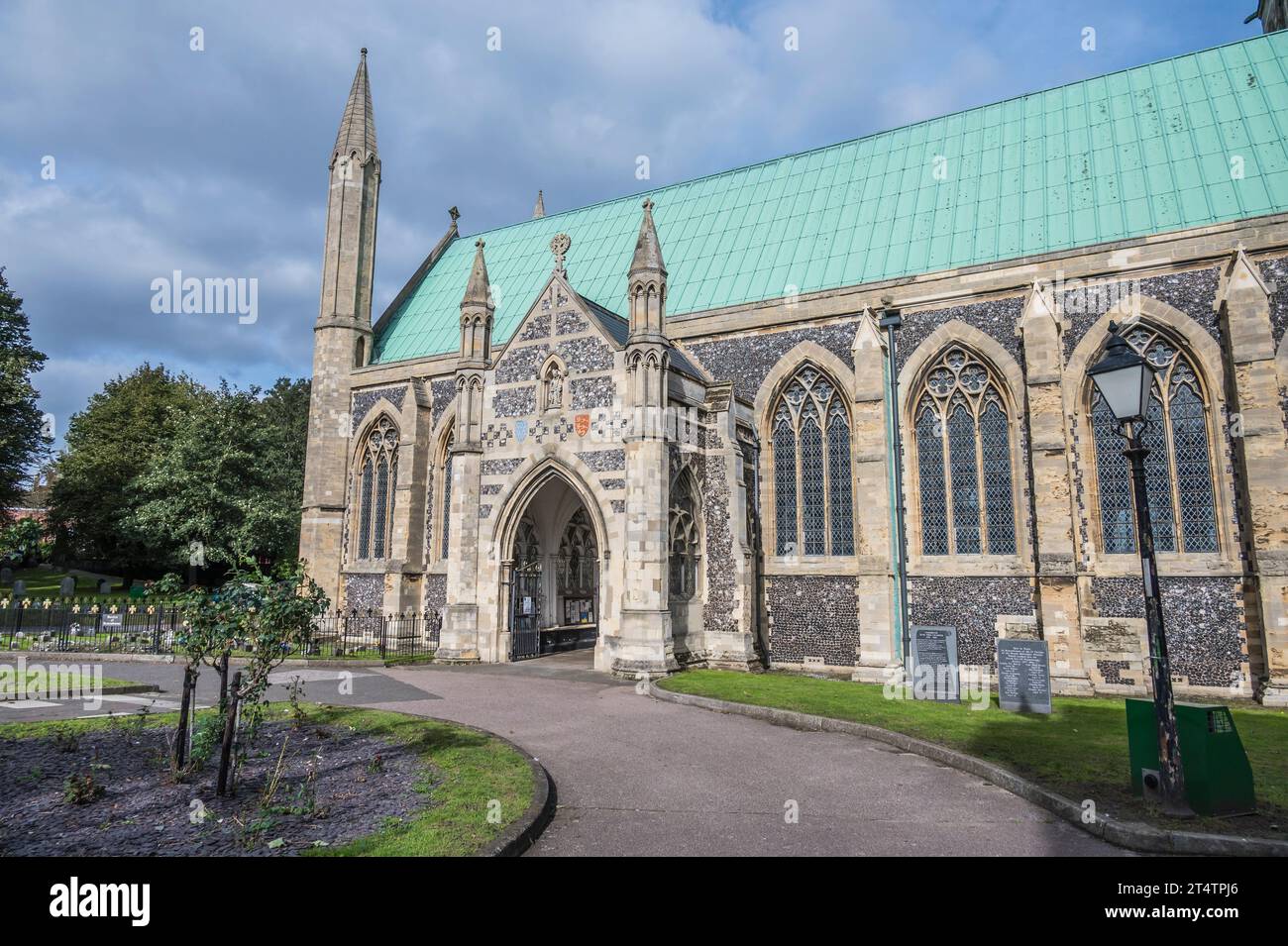 L'image est de l'église Saint-Nicolas de Great Yarmouth Minster qui a été fondée en 1101 et est dit être le plus ancien bâtiment de Great Yarmouth Banque D'Images