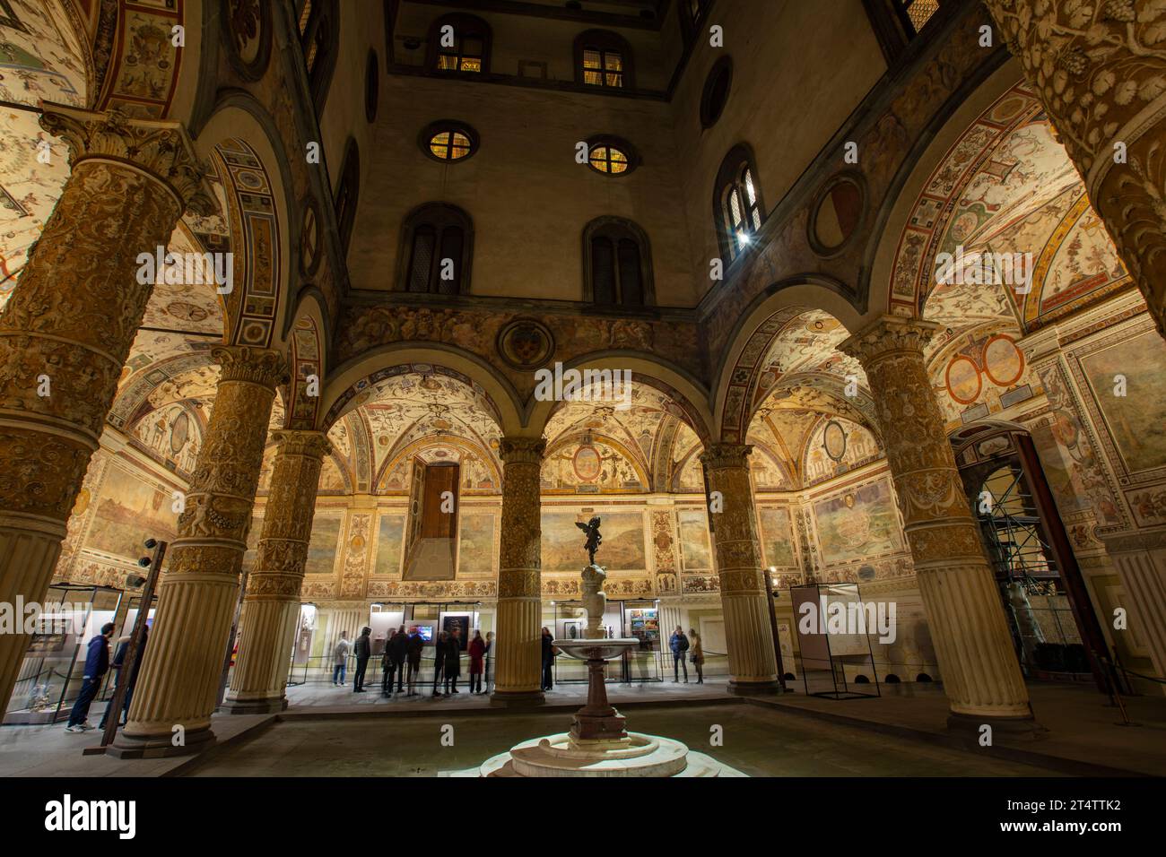 Florence, Italie. Intérieur du Palazzo Vecchio à Florence, la capitale de la région Toscane en Italie. Banque D'Images