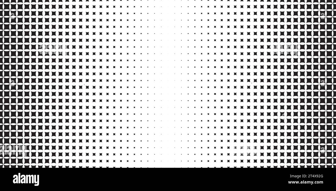 Motif en pointillés demi-tons noir et blanc. Illustration de Vecteur