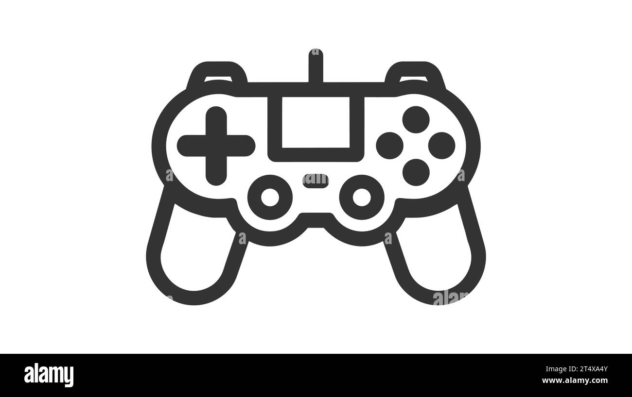 Symbole de jeu minimal - Stream Modern Games - icône de manette sans fil - Vector. Illustration de Vecteur