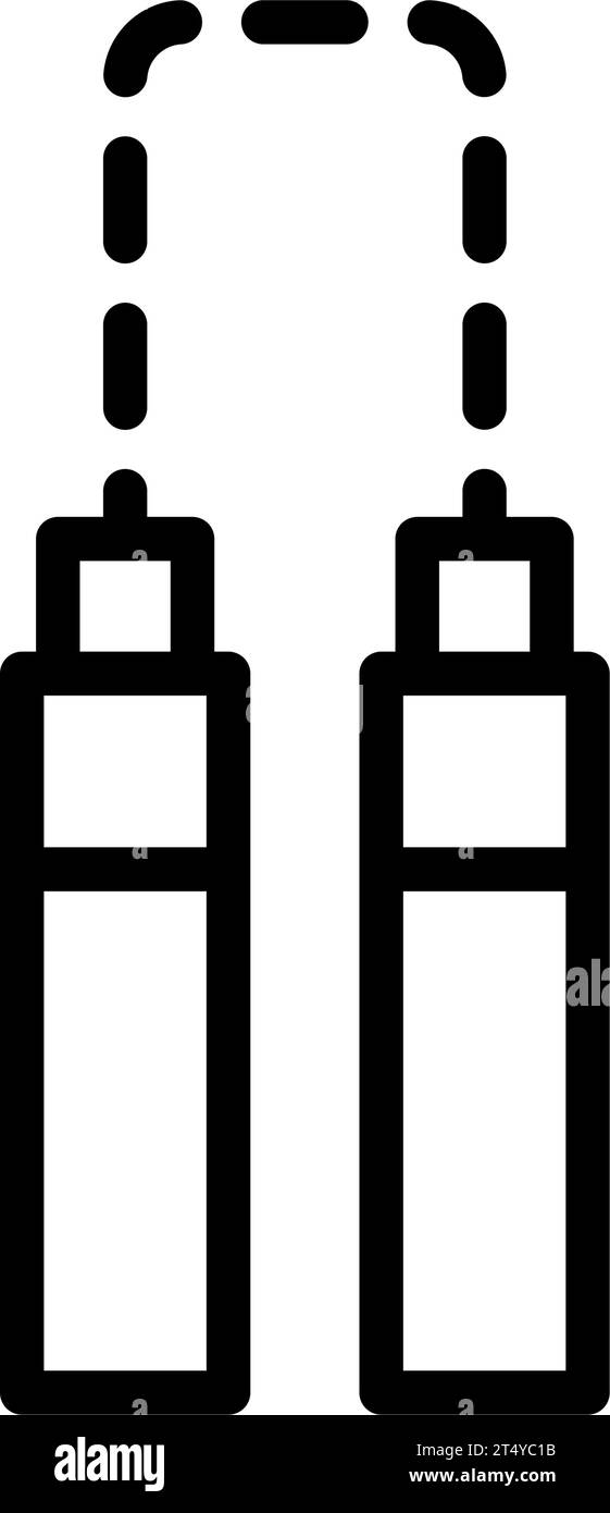 illustration de l'icône nunchaku Illustration de Vecteur