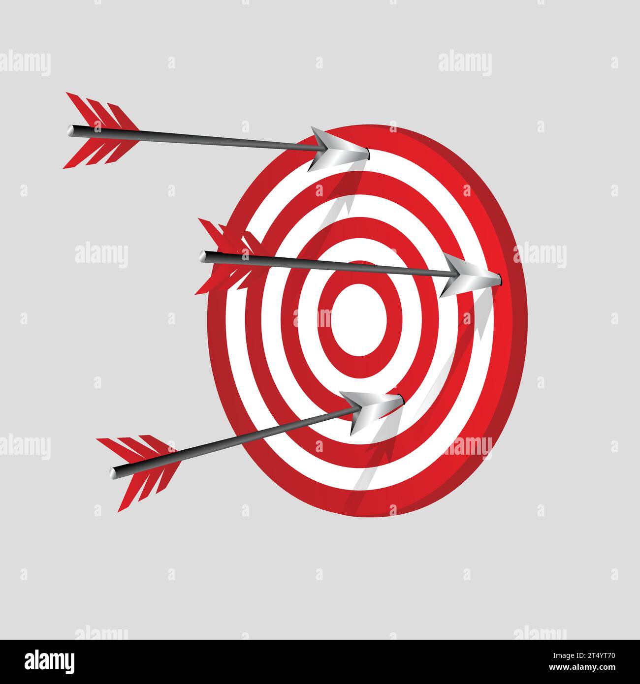 Une Rangée De Cibles De Tir à L'arc Avec Des Flèches Appant La Cible