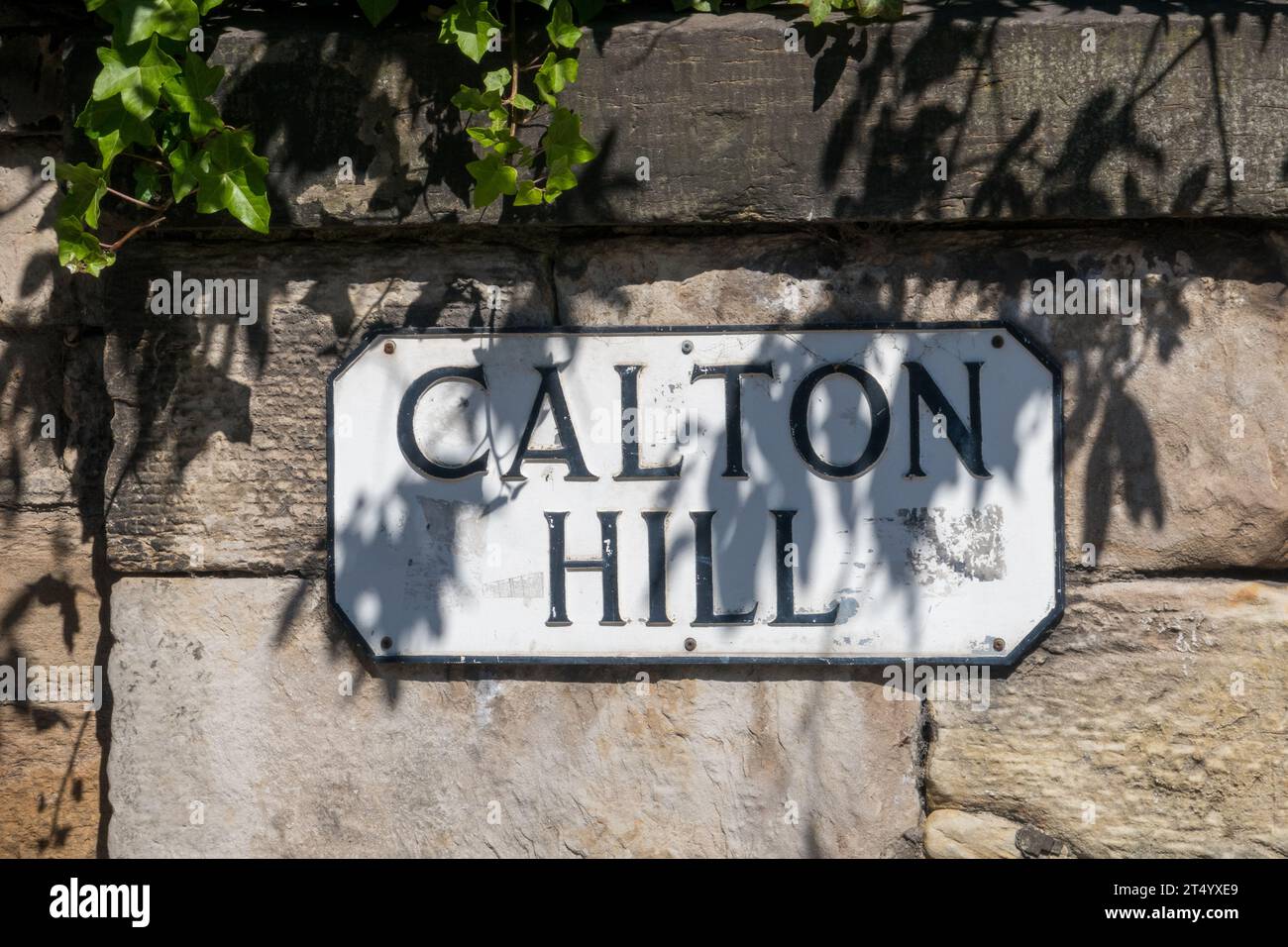Panneau Calton Hill, Edimbourg, Écosse, Royaume-Uni. Banque D'Images