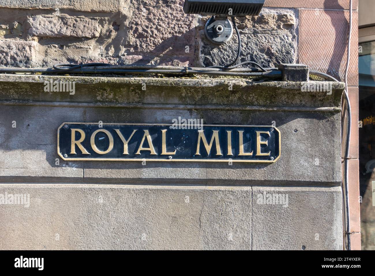 Panneau Royal Mile Street. Banque D'Images