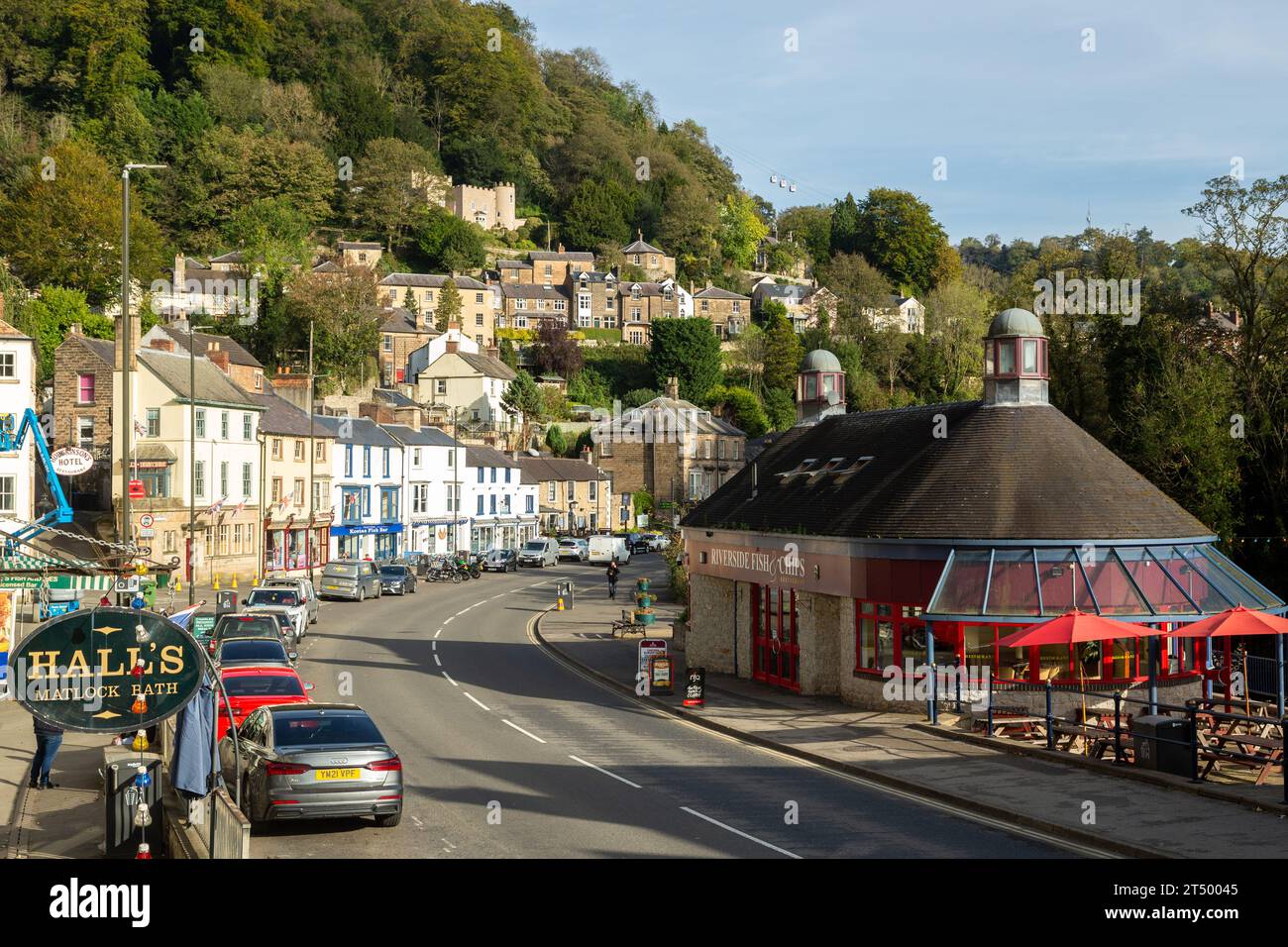 Matlock Bath Spa Town est un village populaire dans le Derbyshire Dales, en Angleterre Banque D'Images