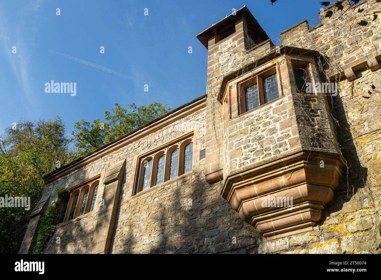 Chapelle de Saint-Jean-Baptiste à Matlock Dale, construite en 1897 dans le style Arts and Crafts Banque D'Images