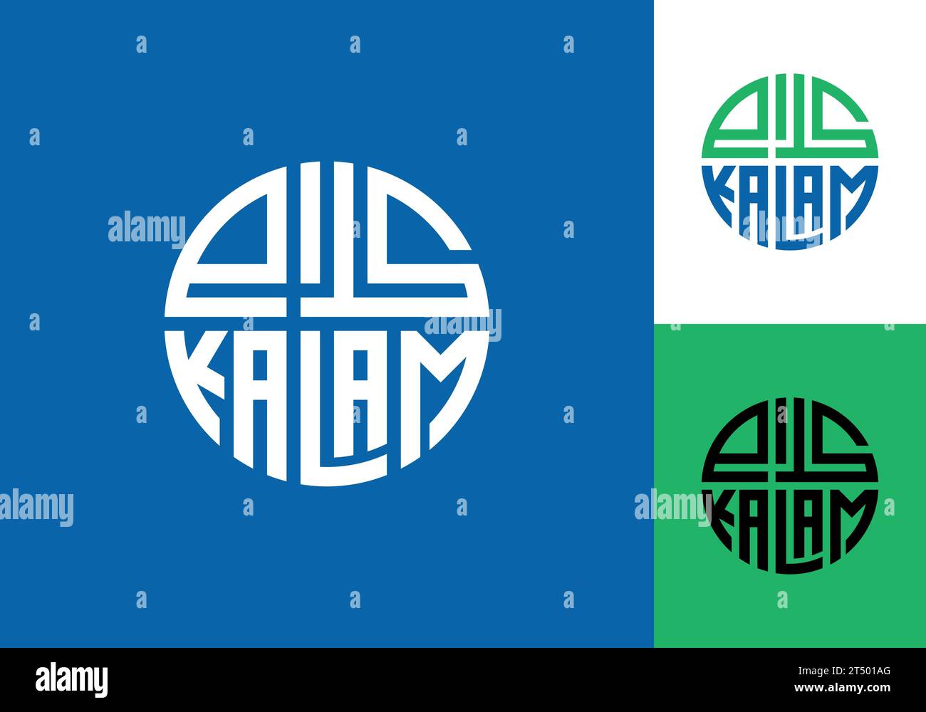 Kalam Arabic logo design. Il est minimaliste, moderne, élégant et simple Design. Convient à toute industrie commerciale, aps islamique. publication etc Illustration de Vecteur