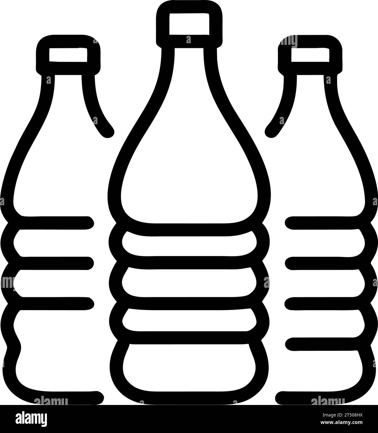 Bouteilles d'eau en plastique Illustration de Vecteur