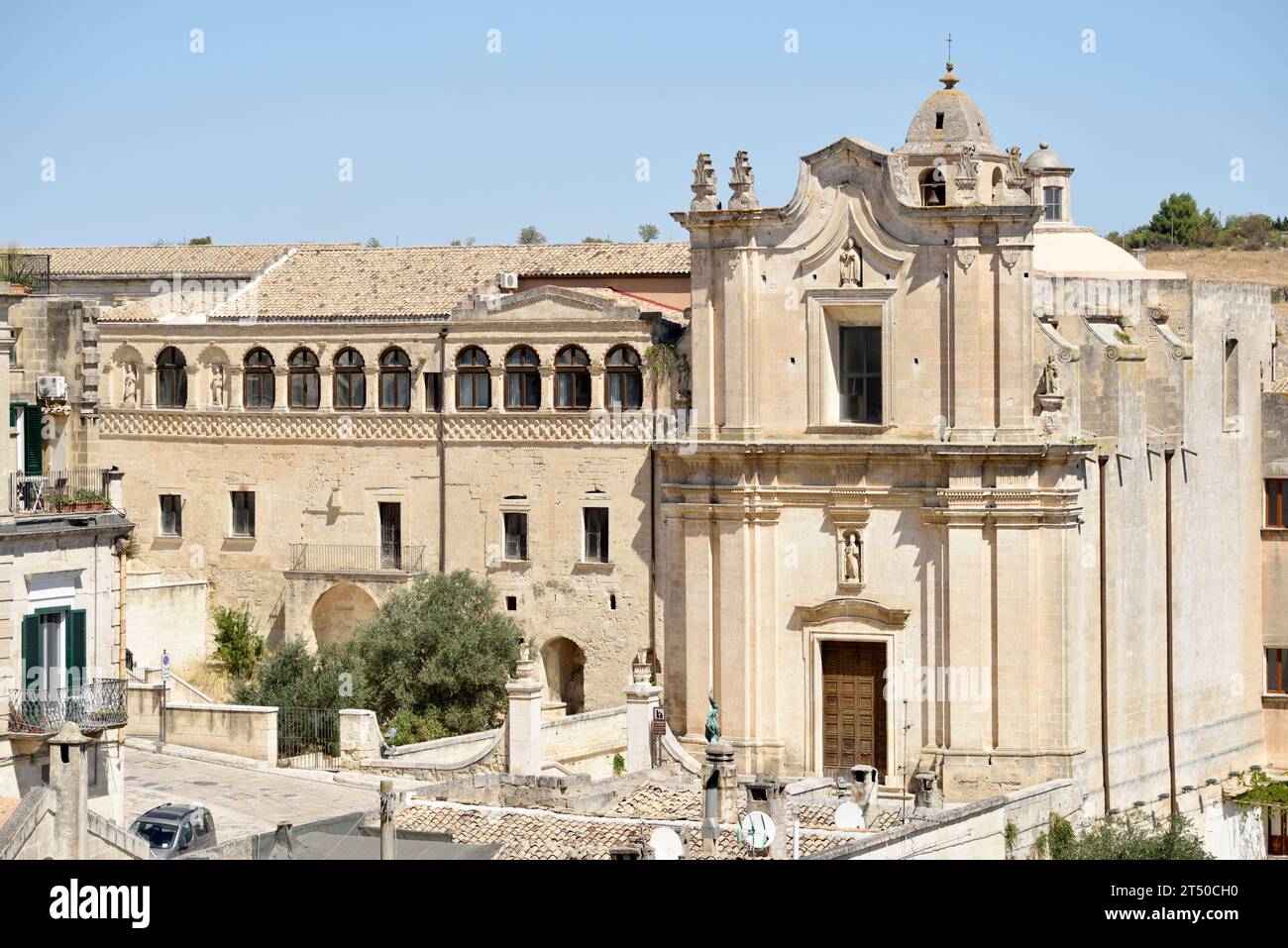 Église et couvent de Sant'Agostino, Matera, Basilicate, Italie Banque D'Images