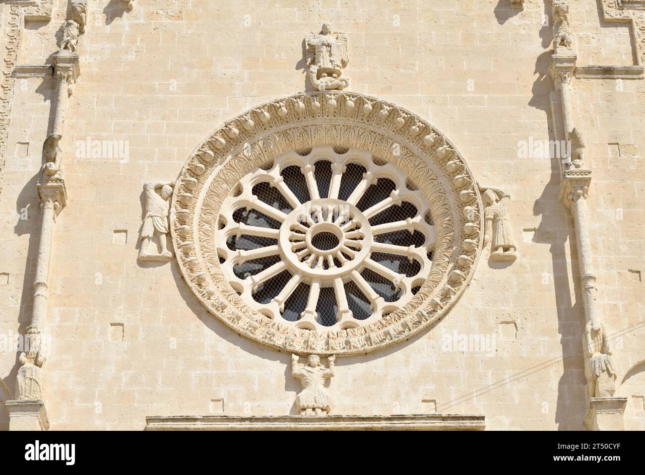 Rosace, Cathédrale, Matera, Basilicate, Italie Banque D'Images