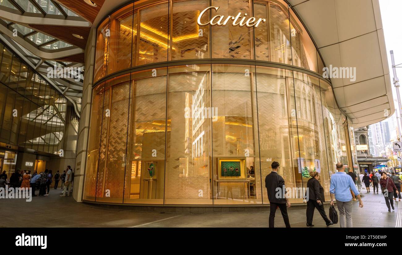 Cartier bijoux pour faire du shopping pour vos proches ou vous-même, Sydney, NSW, Australie Banque D'Images