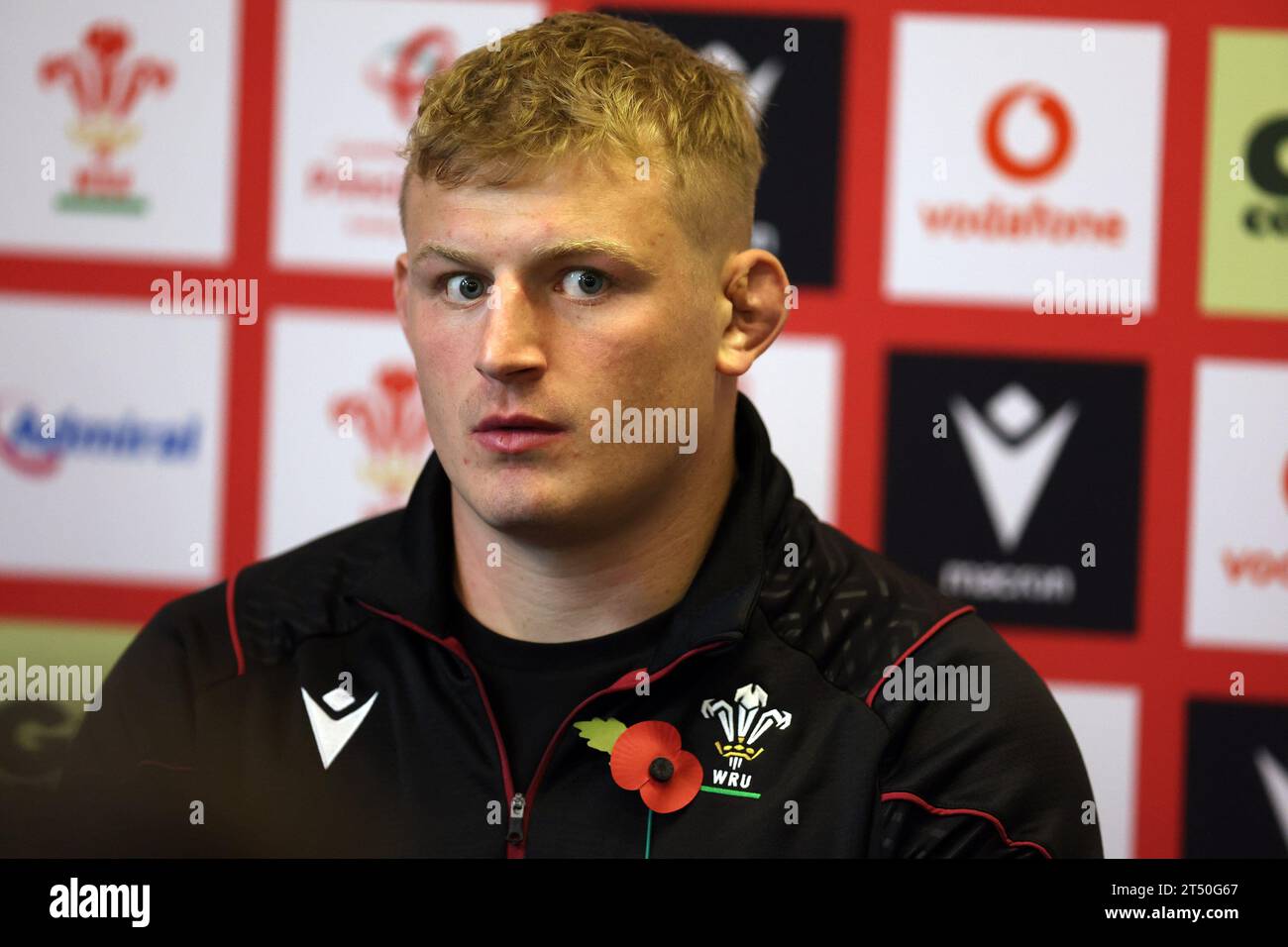 Cardiff, Royaume-Uni. 02 novembre 2023. JAC Morgan, le capitaine de l'équipe de rugby du pays de Galles à jouer contre les Barbarians ce week-end. Conférence de presse de l'équipe de rugby du pays de Galles, Vale of Glamorgan le jeudi 2 novembre 2023. photo par Andrew Orchard/Andrew Orchard photographie sportive/Alamy Live News crédit : Andrew Orchard photographie sportive/Alamy Live News Banque D'Images