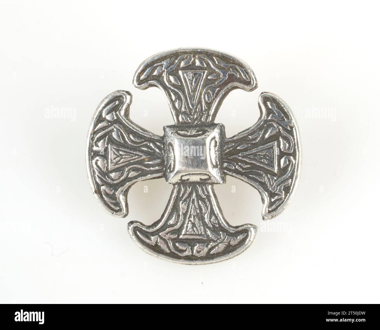 Vintage Canterbury Croix Celtic Croix broche argent. Banque D'Images