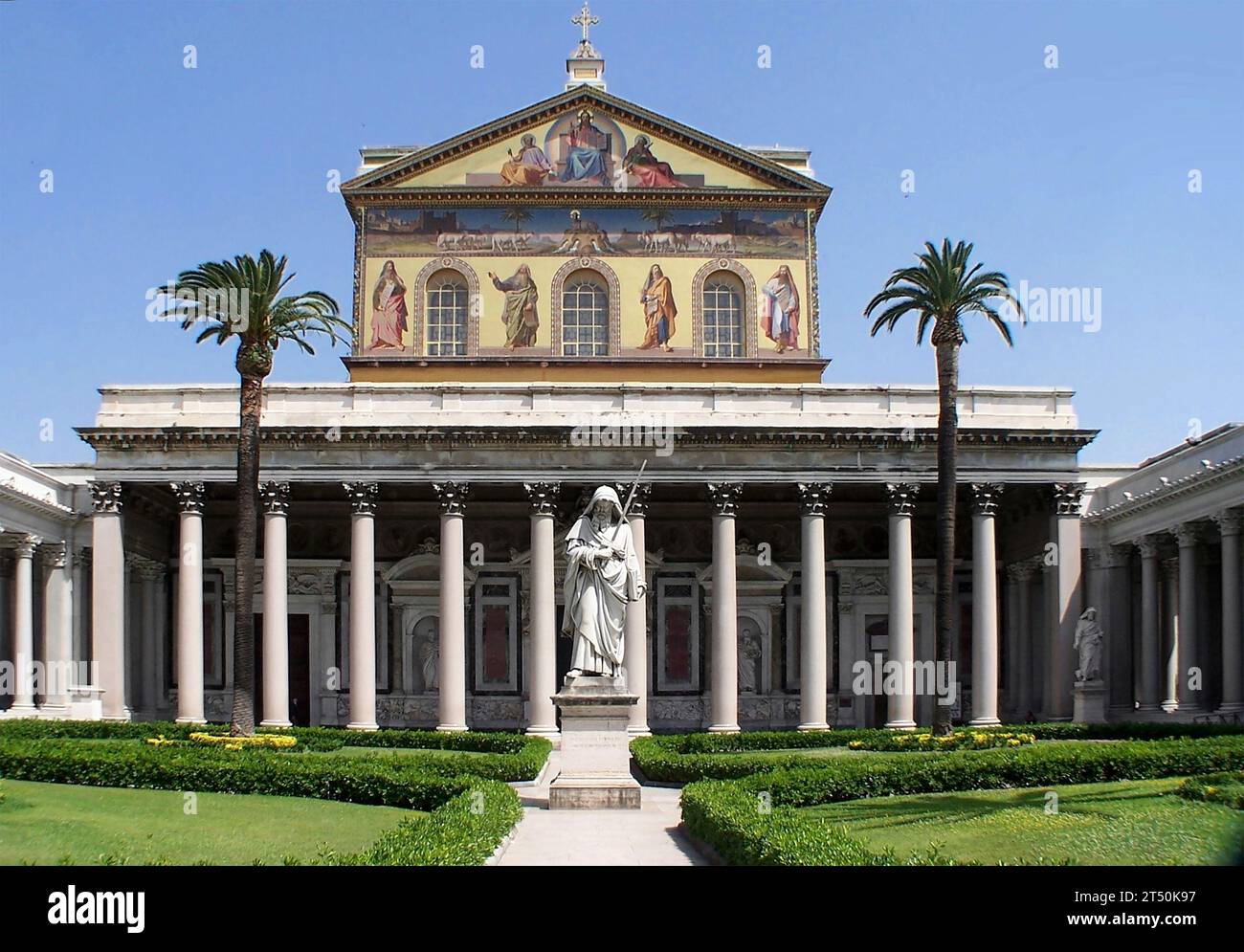 Saint Paul hors des murs. La basilique papale de Saint Paul hors des murs, Rome, Italie Banque D'Images