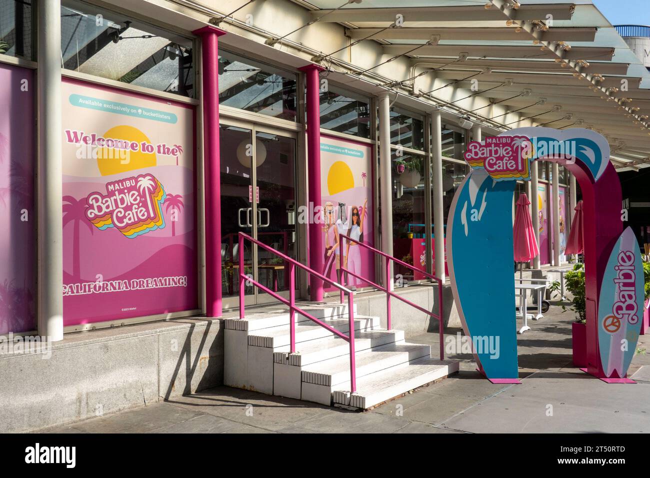 Le Malibu Barbie café était un restaurant éphémère pour promouvoir le film Barbie, été 2023, New York City, États-Unis Banque D'Images