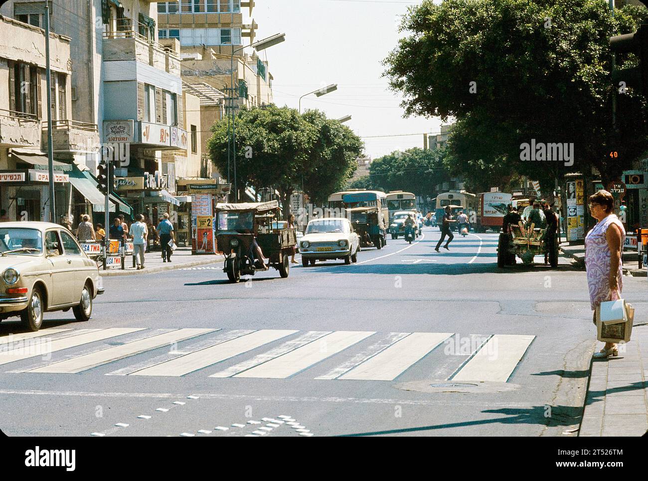 Scène de rue, tel Aviv, Israël, Bernard Gotfryd, 1971 Banque D'Images