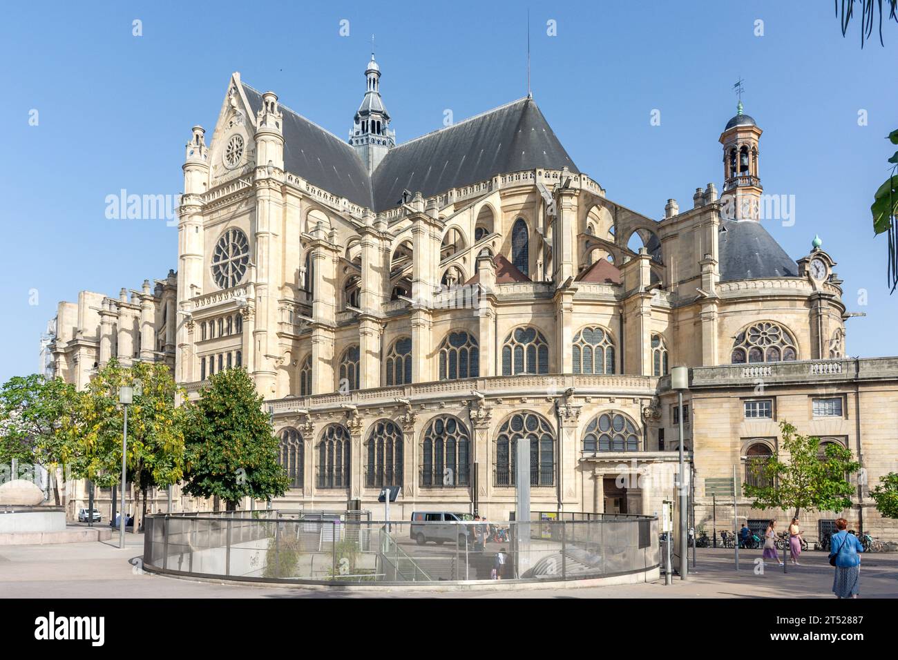 Église Saint-Eustache, Saint-Eustache, les Halles, Paris, Île-de-France, France Banque D'Images