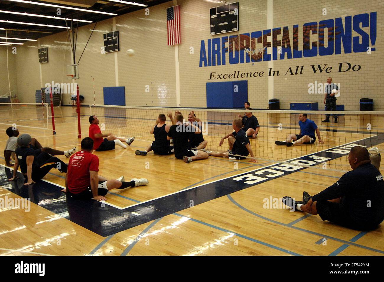 Colo., Colorado Springs, malade, blessé, militaire, volley-ball assis, Team Navy/Coast Guard, U.S. Navy, Warrior Games, blessé Banque D'Images