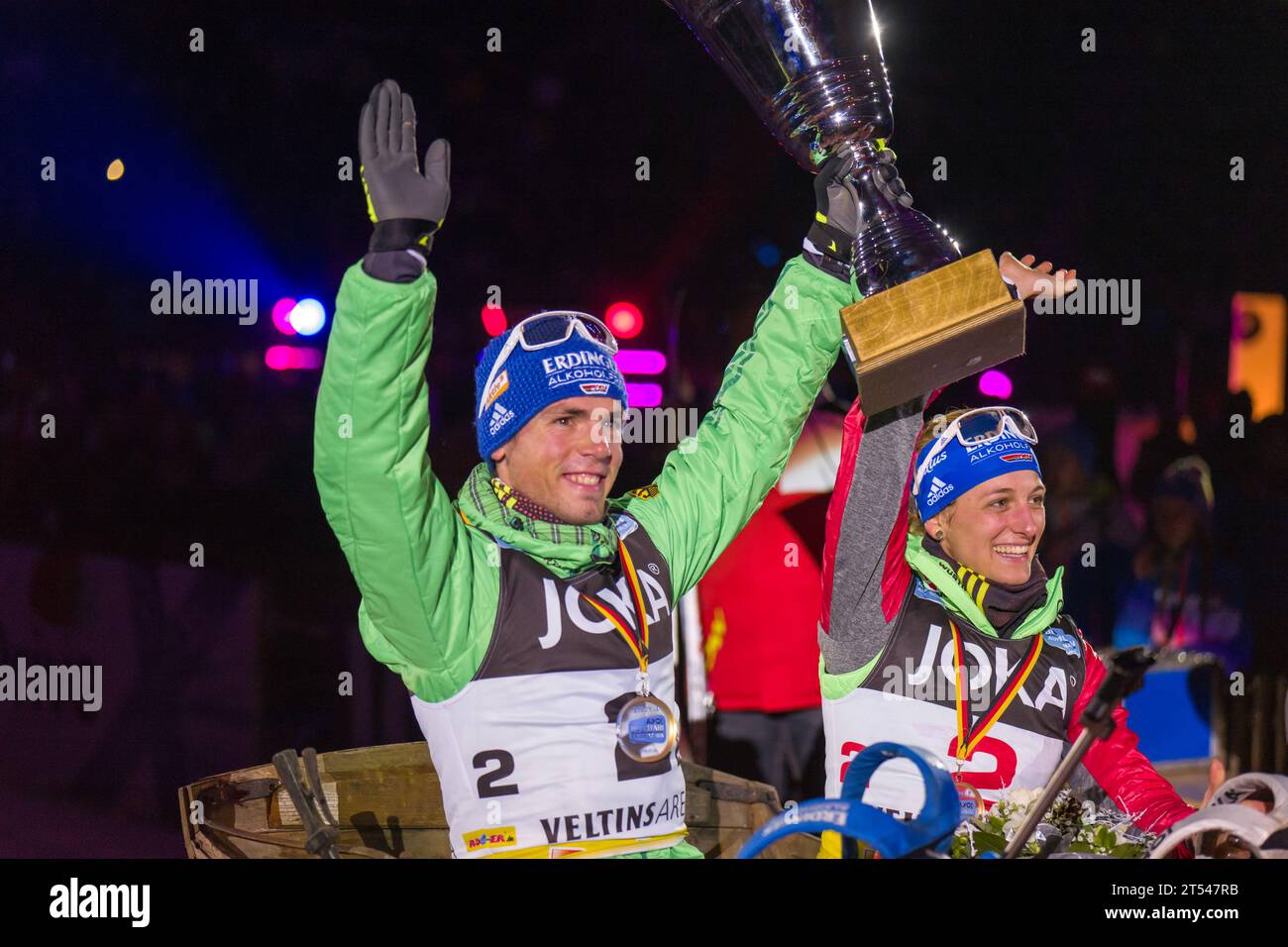 Joka Biathlon World Team Challenge auf Schalke à Gelsenkirchen, Deutschland am 28.12.2016 Banque D'Images