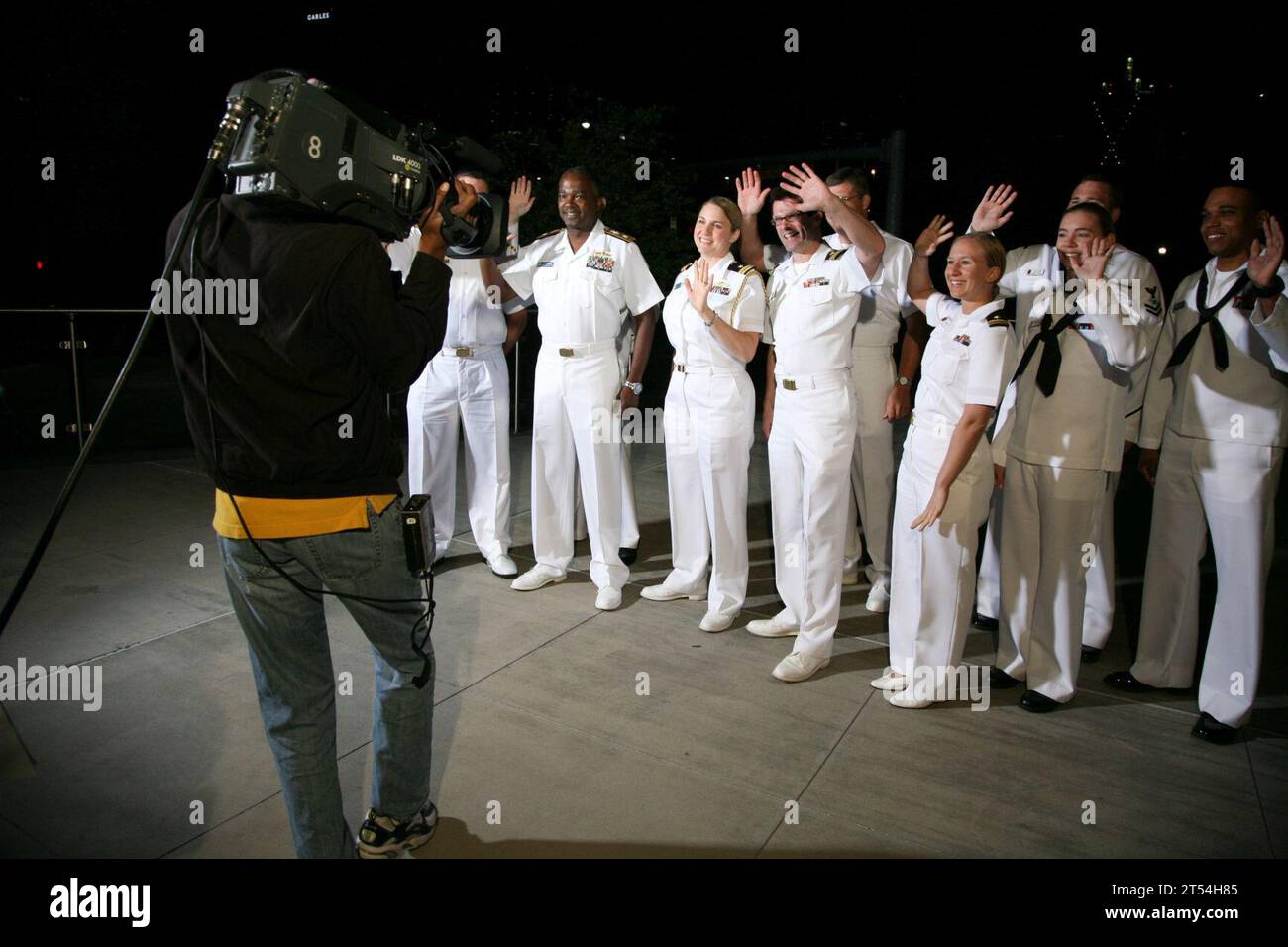 Dallas-fort Worth Navy week, Daybreak, émission de nouvelles matinales, marine, sensibilisation, gens, marins, Texas, US Navy, WFAA Channel 8 Banque D'Images