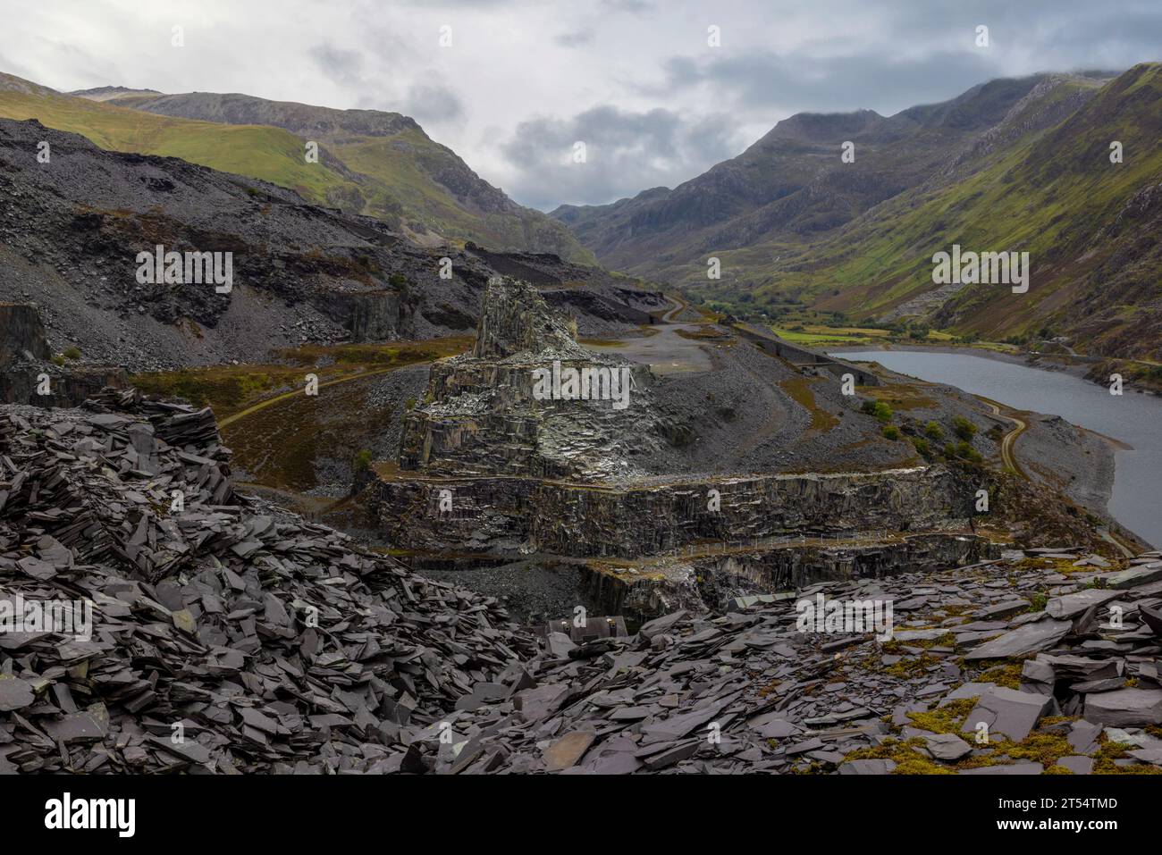 Dinorwic Slate Quarry est une ancienne carrière d'ardoise au pays de Galles, aujourd'hui classée au patrimoine mondial de l'UNESCO. Banque D'Images