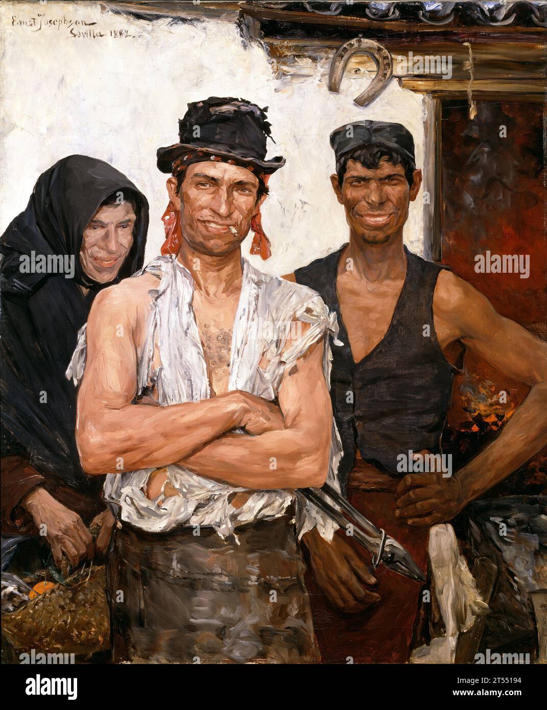 Ernst Josephson - forgerons espagnols - 1882 Banque D'Images