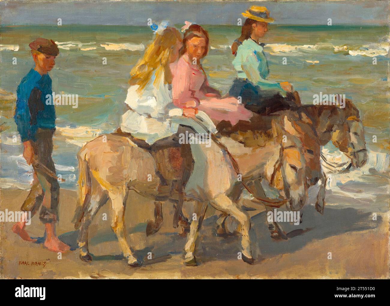 isaac israels - promenades d'âne sur la plage Banque D'Images isaac israels - promenades d'âne sur la plage Banque D'Images