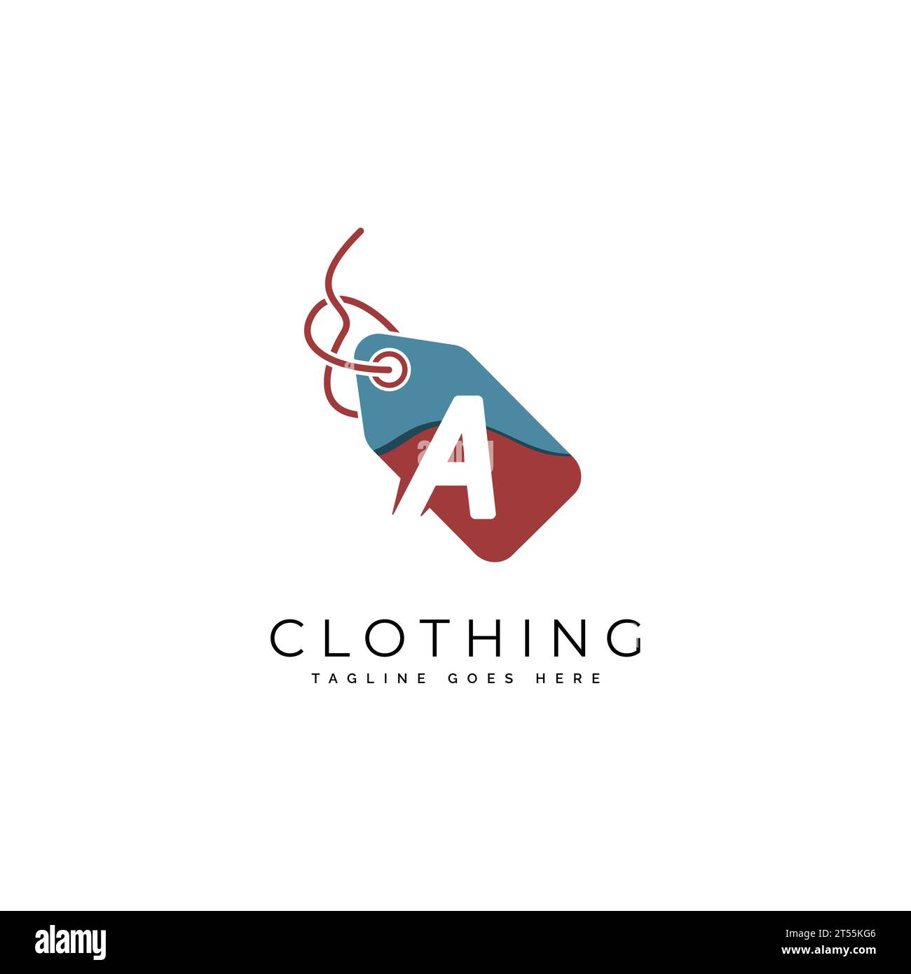 Shopping Tag logo symbole icône avec lettre A. Alphabet Un modèle de logo vecteur Illustration de Vecteur