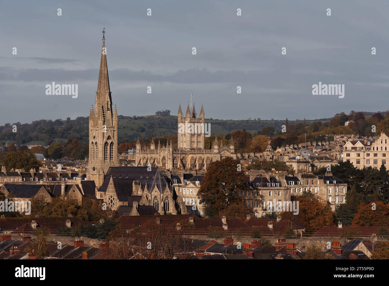 Bain vue automne Banque D'Images