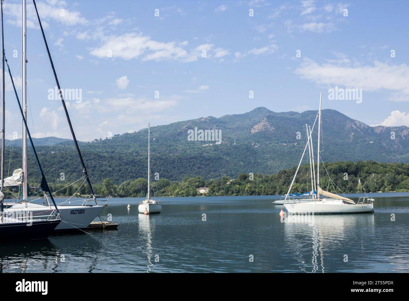 Lac d'Avigliana près de Turin, Italie Banque D'Images