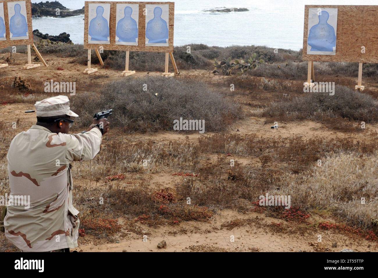 Tir réel, Escadron de sécurité expéditionnaire maritime 1, MSRON 1, marine, composante de réserve, marins, Shark Tank 2010, entraînement, US Navy, armes Banque D'Images