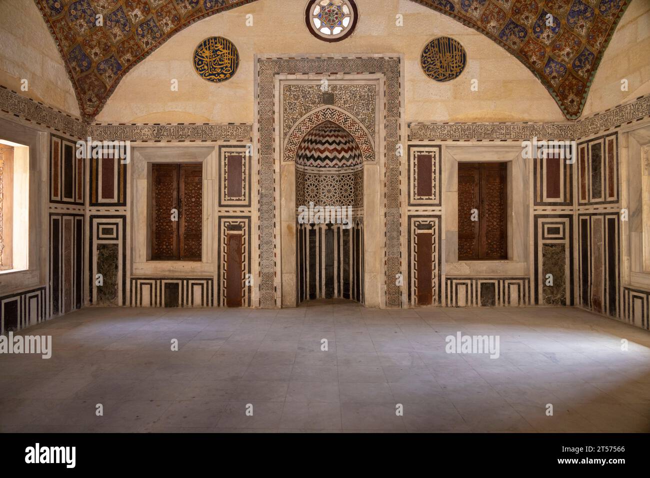 L'intérieur, mosquée de Soliman Pacha, la citadelle, Le Caire, Egypte Banque D'Images