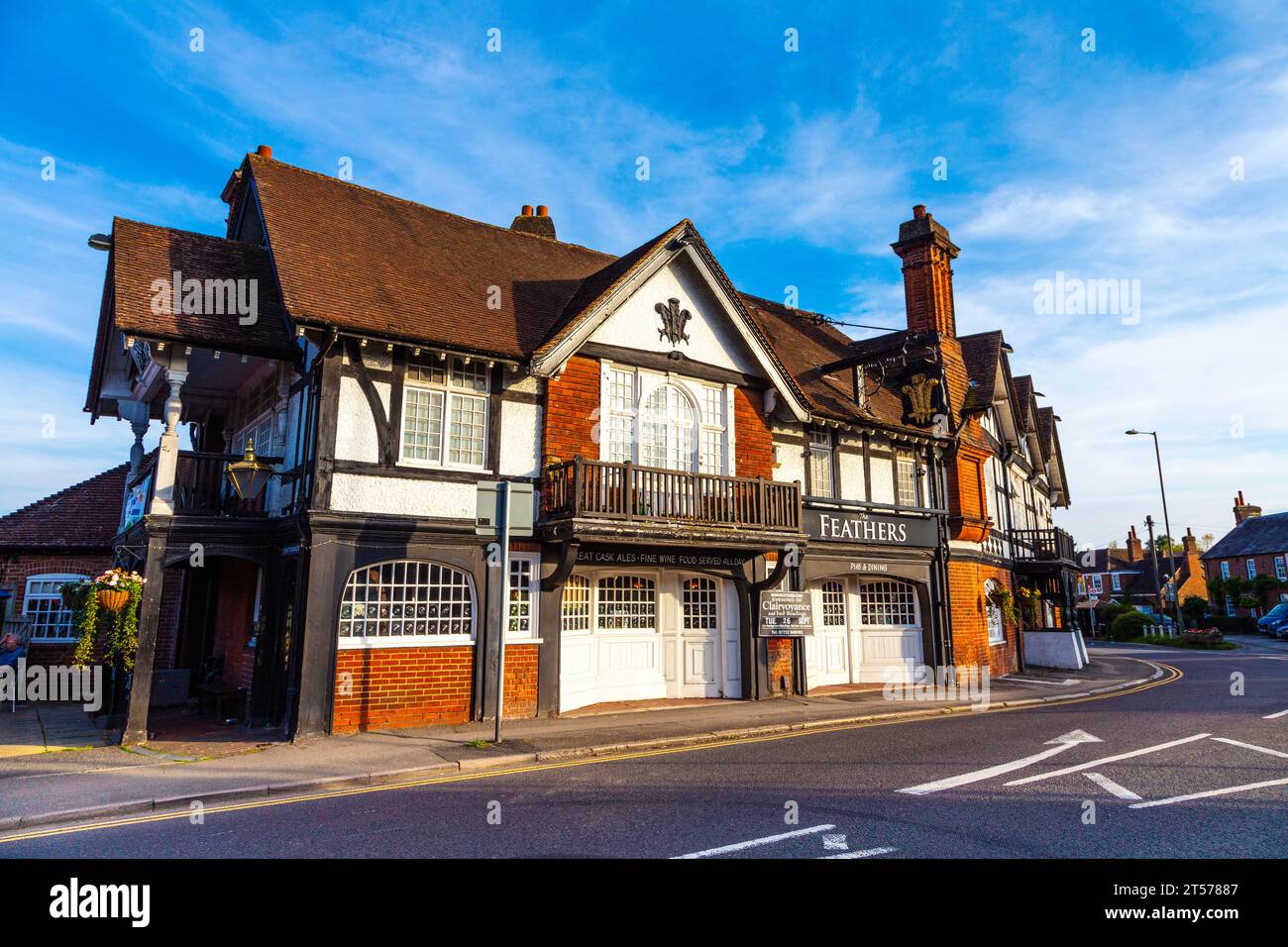 Extérieur du pub Feathers à Merstham, Surrey, Angleterre Banque D'Images