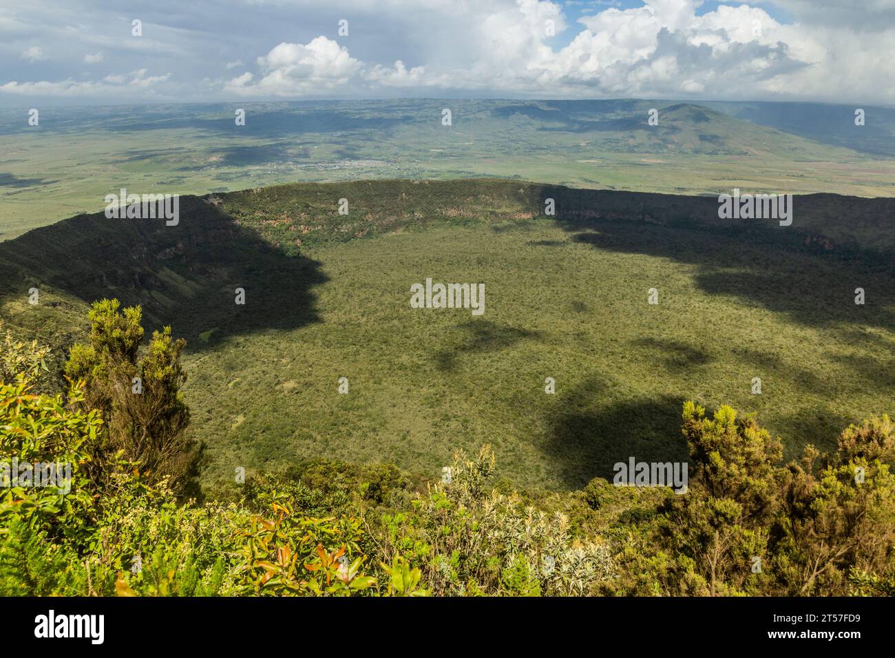 Cratère du volcan Longonot, Kenya Banque D'Images