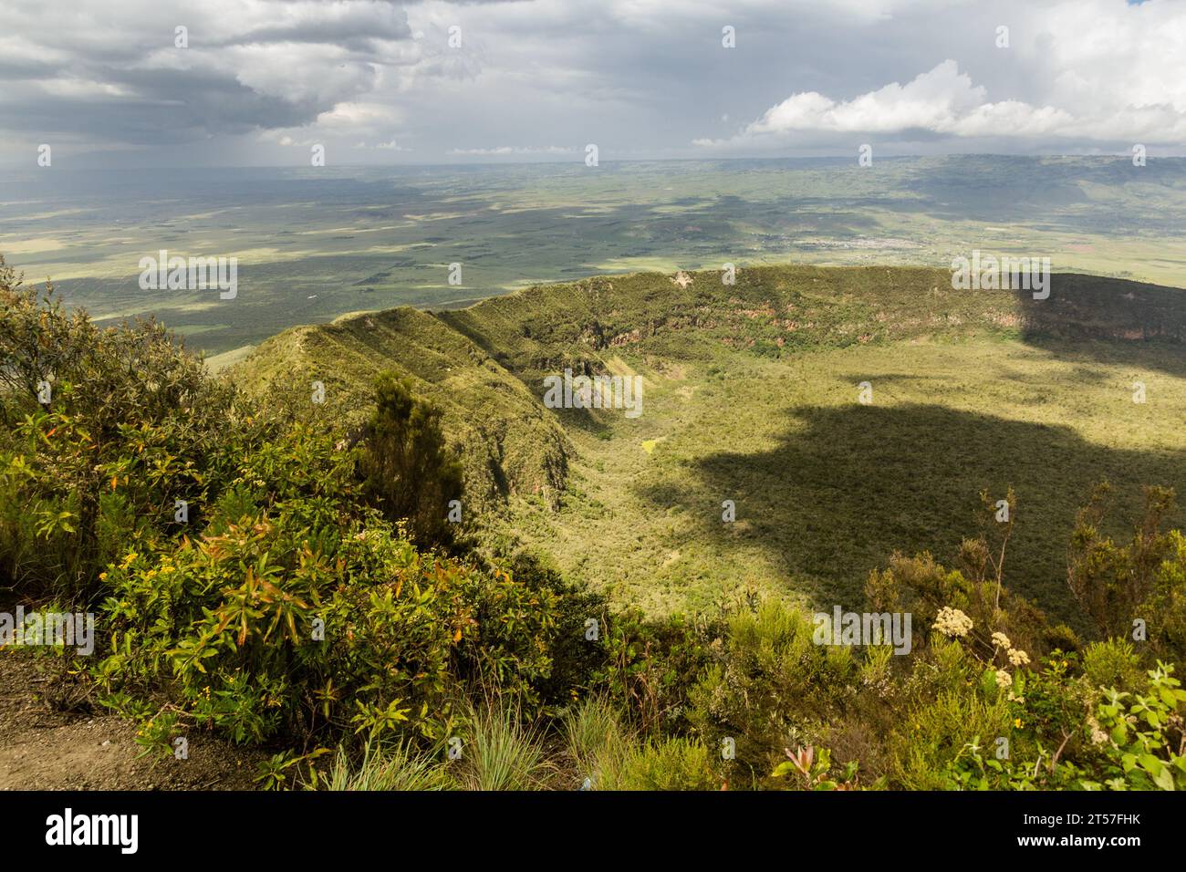Cratère du volcan Longonot, Kenya Banque D'Images