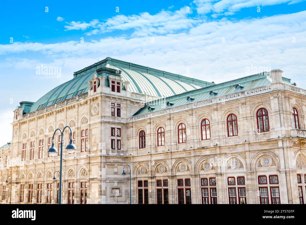 Une vue détaillée de l'Opéra d'État de Vienne à Vienne, Autriche Banque D'Images