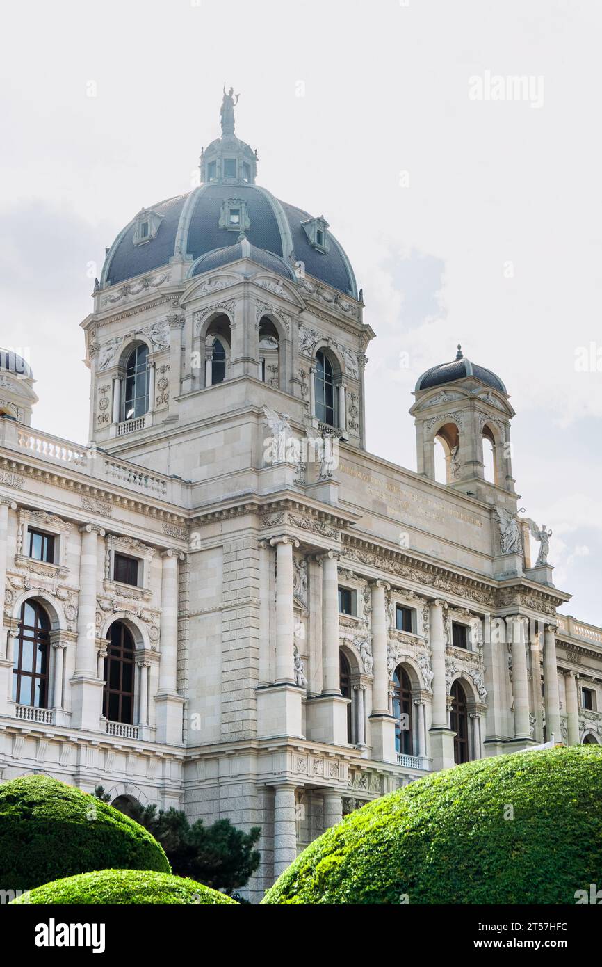 Une vue détaillée du Musée d'Histoire naturelle de Vienne, Autriche Banque D'Images