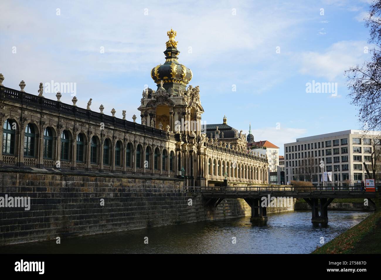 Le Kronentor dans le Zwinger de Dresde Banque D'Images