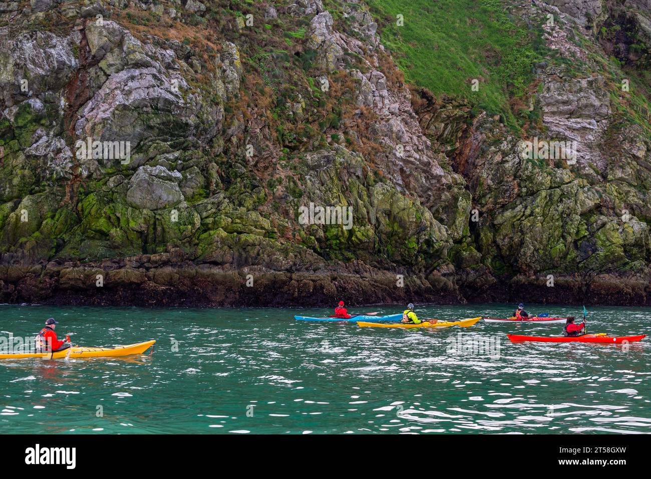 Kayak, Irelan's Eye, Howth, Comté de Dublin, Irlande Banque D'Images